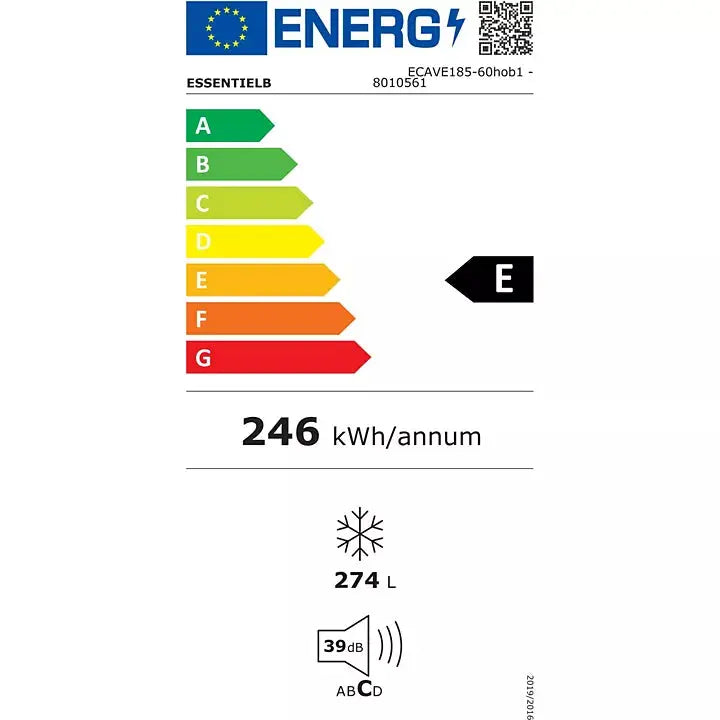 Congélateur armoire ESSENTIELB ECAVE185-60hob1 DN ELECTRO