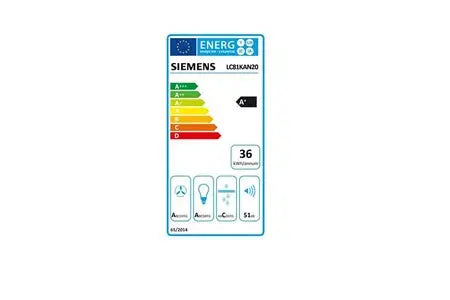 Siemens - hotte décorative inclinée 80cm 51db 432m3/h Blanc LC81KAN20 DUMANOIR